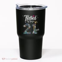 Blessed By God For 21 Years 21st Birthday Anniversary Tumbler thumb 0