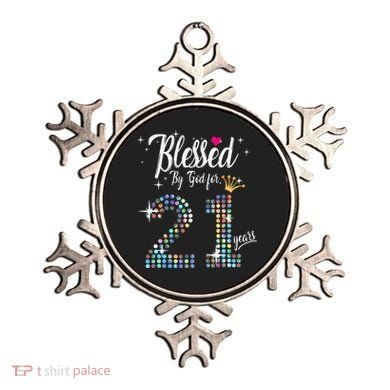 Blessed By God For 21 Years 21st Birthday Anniversary Ornament