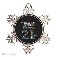 Blessed By God For 21 Years 21st Birthday Anniversary Ornament thumb 0