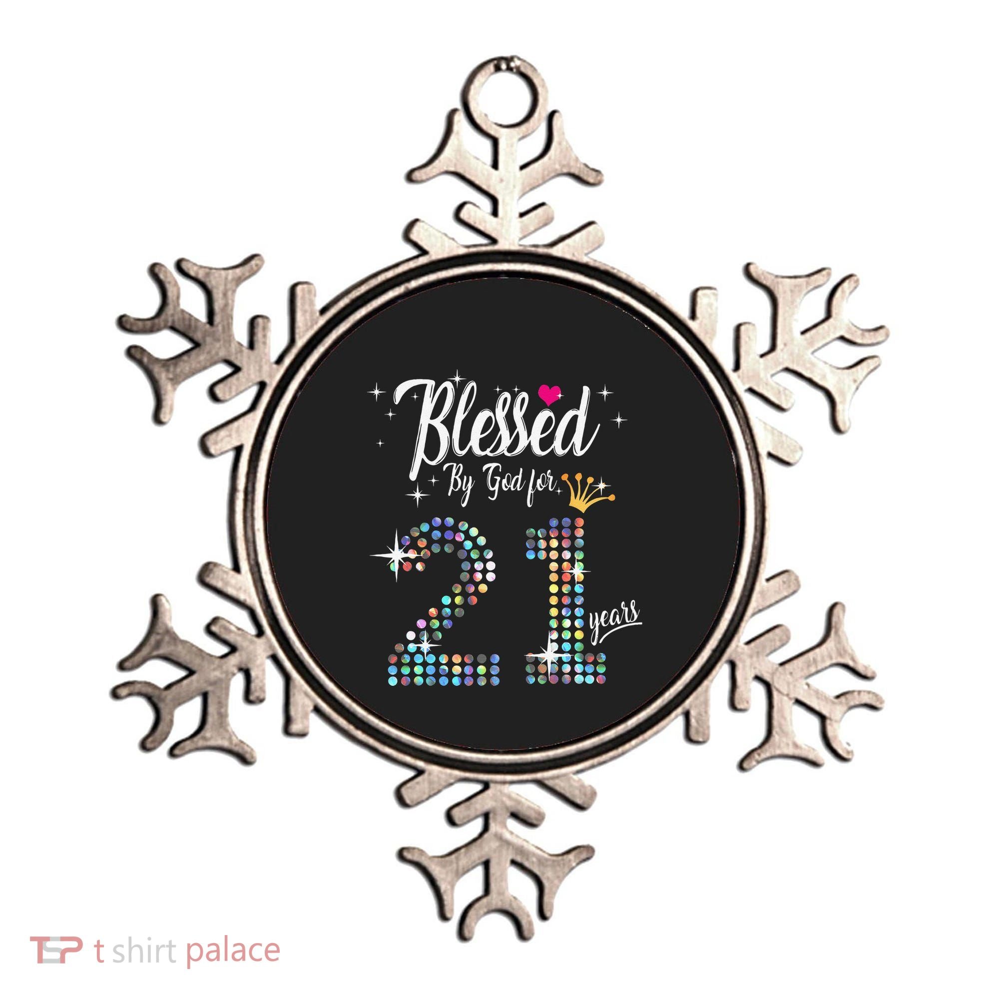 Blessed By God For 21 Years 21st Birthday Anniversary Ornament