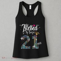 Blessed By God For 21 Years 21st Birthday Anniversary Women's Tank Top thumb 3