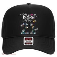 Blessed By God For 21 Years 21st Birthday Anniversary Hat thumb 0