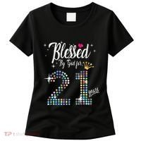 Blessed By God For 21 Years 21st Birthday Anniversary Women's T-Shirt thumb 0