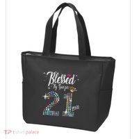 Blessed By God For 21 Years 21st Birthday Anniversary Tote Bag thumb 3