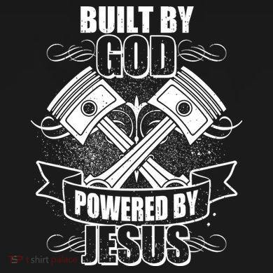 Built By God Powered By Jesus Car Engine Pistons Tie Dye Hoodie