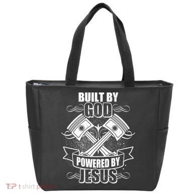 Built By God Powered By Jesus Car Engine Pistons Tote Bag