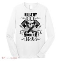 Built By God Powered By Jesus Car Engine Pistons Long Sleeve Shirt thumb 0