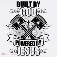 Built By God Powered By Jesus Car Engine Pistons Apron thumb 3