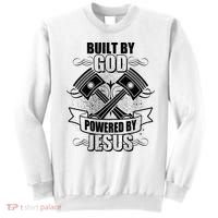 Built By God Powered By Jesus Car Engine Pistons Sweatshirt thumb 0