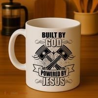 Built By God Powered By Jesus Car Engine Pistons Coffee Mug thumb 4