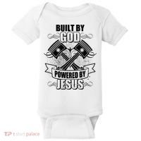Built By God Powered By Jesus Car Engine Pistons Baby Bodysuit thumb 0
