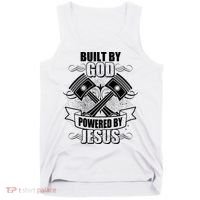 Built By God Powered By Jesus Car Engine Pistons Tank Top thumb 0
