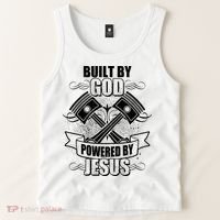 Built By God Powered By Jesus Car Engine Pistons Tank Top thumb 2