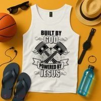 Built By God Powered By Jesus Car Engine Pistons Tank Top thumb 4