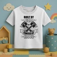 Built By God Powered By Jesus Car Engine Pistons Toddler T-Shirt thumb 3