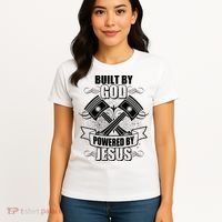 Built By God Powered By Jesus Car Engine Pistons Women's T-Shirt thumb 4
