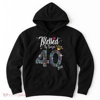 Blessed By God For 40 Years 40th Birthday Anniversary Hoodie thumb 0