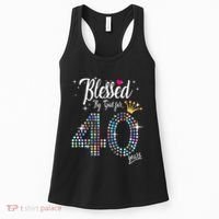 Blessed By God For 40 Years 40th Birthday Anniversary Women's Tank Top thumb 0