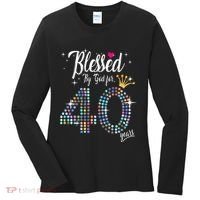 Blessed By God For 40 Years 40th Birthday Anniversary Women's Long Sleeve Shirt thumb 0