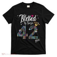 Blessed By God For 42 Years 42nd Birthday Anniversary T-Shirt thumb 0