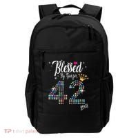 Blessed By God For 42 Years 42nd Birthday Anniversary Backpack thumb 0