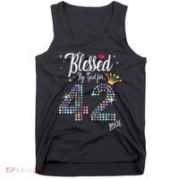 Blessed By God For 42 Years 42nd Birthday Anniversary Tank Top thumb 0