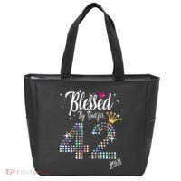 Blessed By God For 42 Years 42nd Birthday Anniversary Tote Bag thumb 0