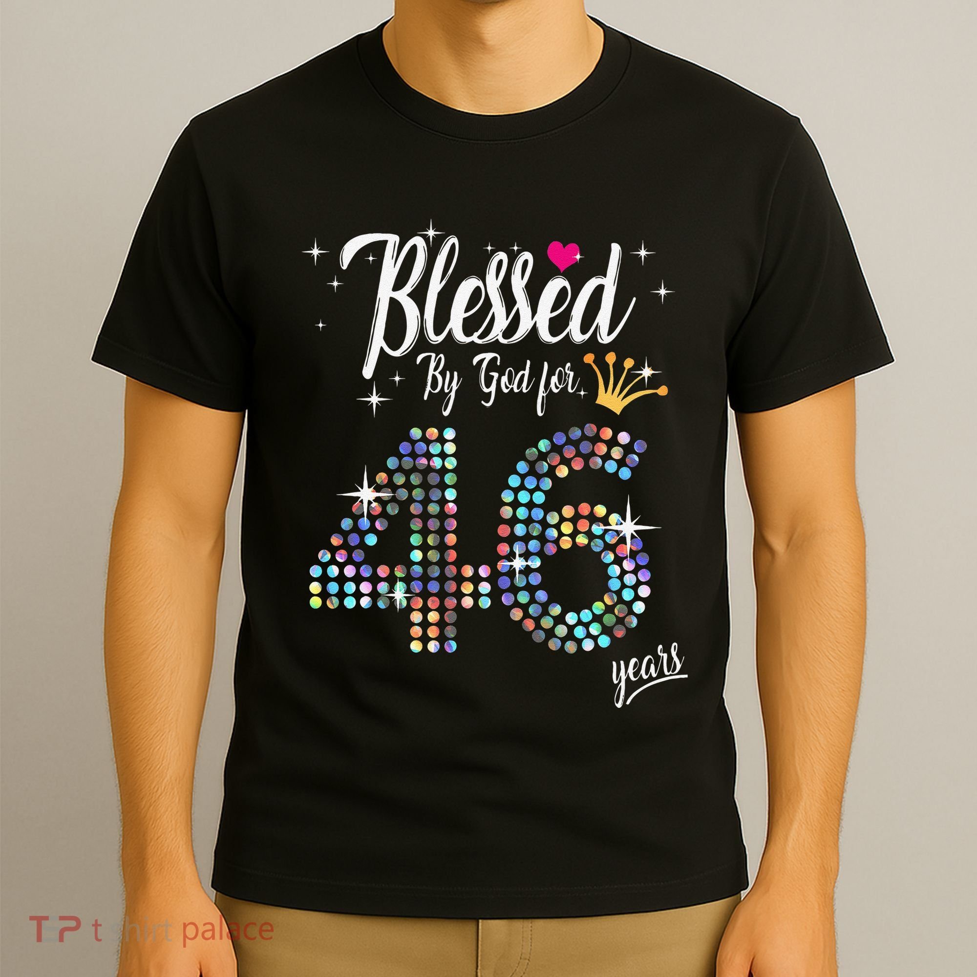 Blessed By God For 46 Years 46th Birthday Anniversary T-Shirt