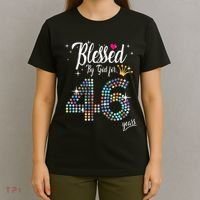 Blessed By God For 46 Years 46th Birthday Anniversary T-Shirt thumb 4