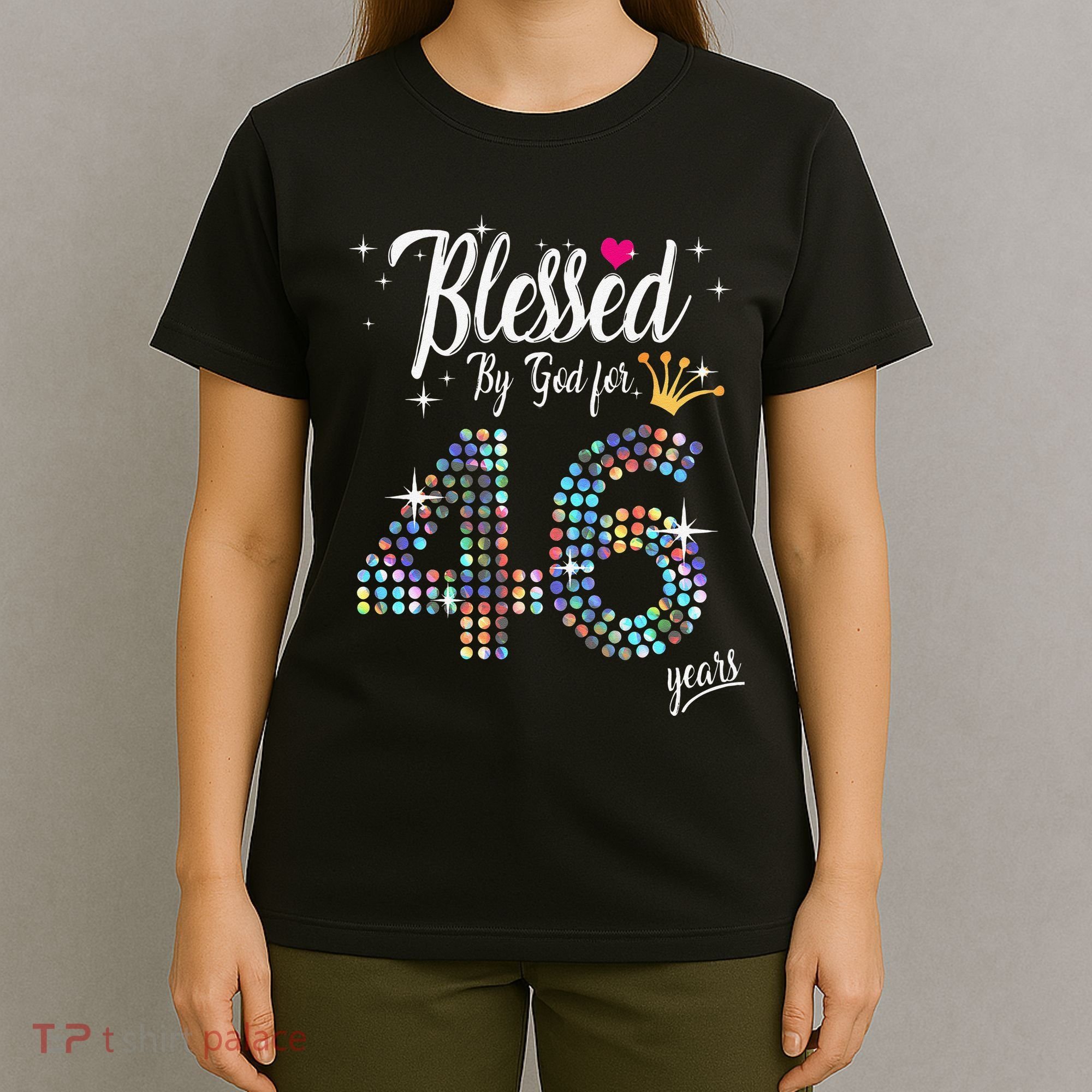 Blessed By God For 46 Years 46th Birthday Anniversary T-Shirt