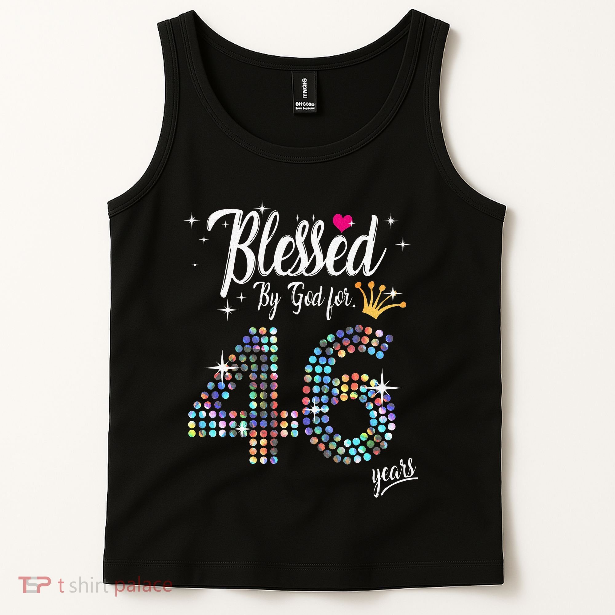 Blessed By God For 46 Years 46th Birthday Anniversary Tank Top