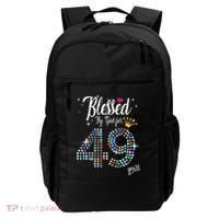 Blessed By God For 49 Years 49th Birthday Anniversary Backpack thumb 0