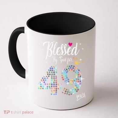 Blessed By God For 49 Years 49th Birthday Anniversary Coffee Mug