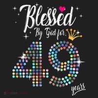 Blessed By God For 49 Years 49th Birthday Anniversary Tumbler thumb 3