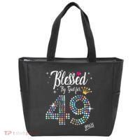 Blessed By God For 49 Years 49th Birthday Anniversary Tote Bag thumb 0