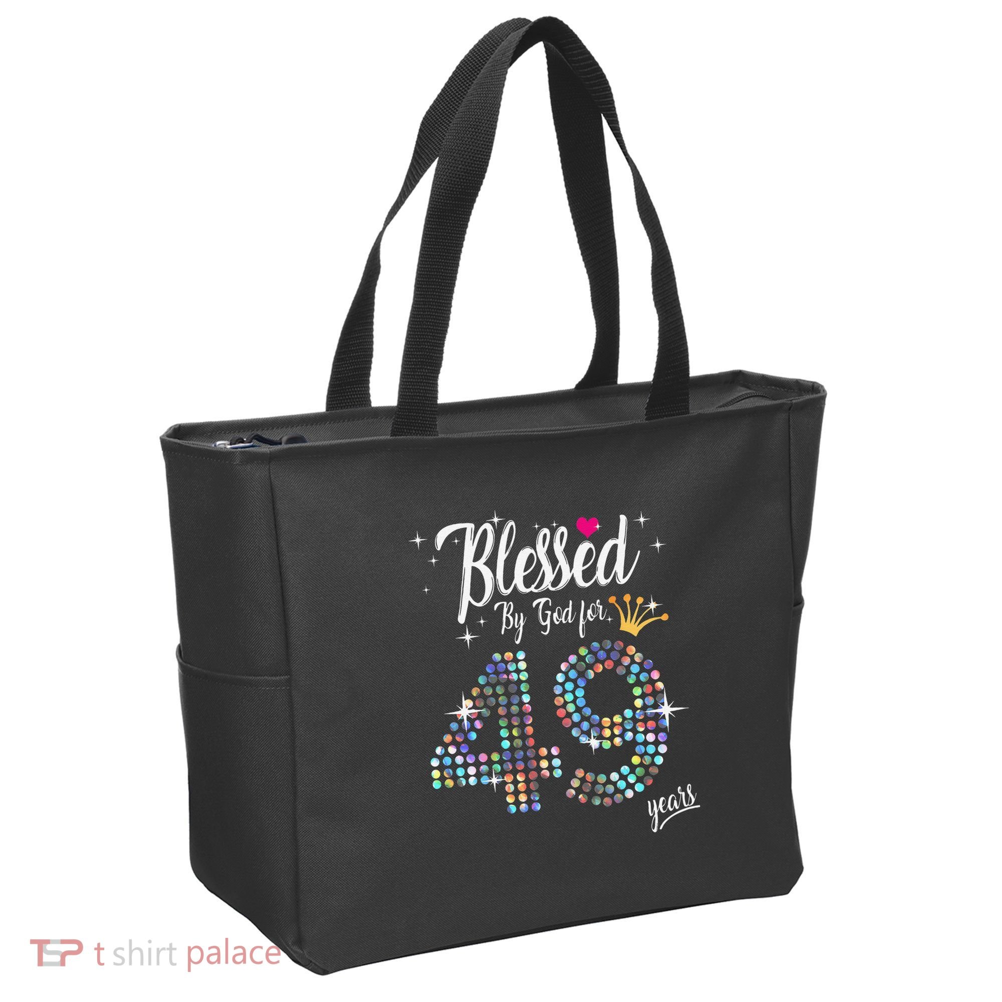 Blessed By God For 49 Years 49th Birthday Anniversary Tote Bag