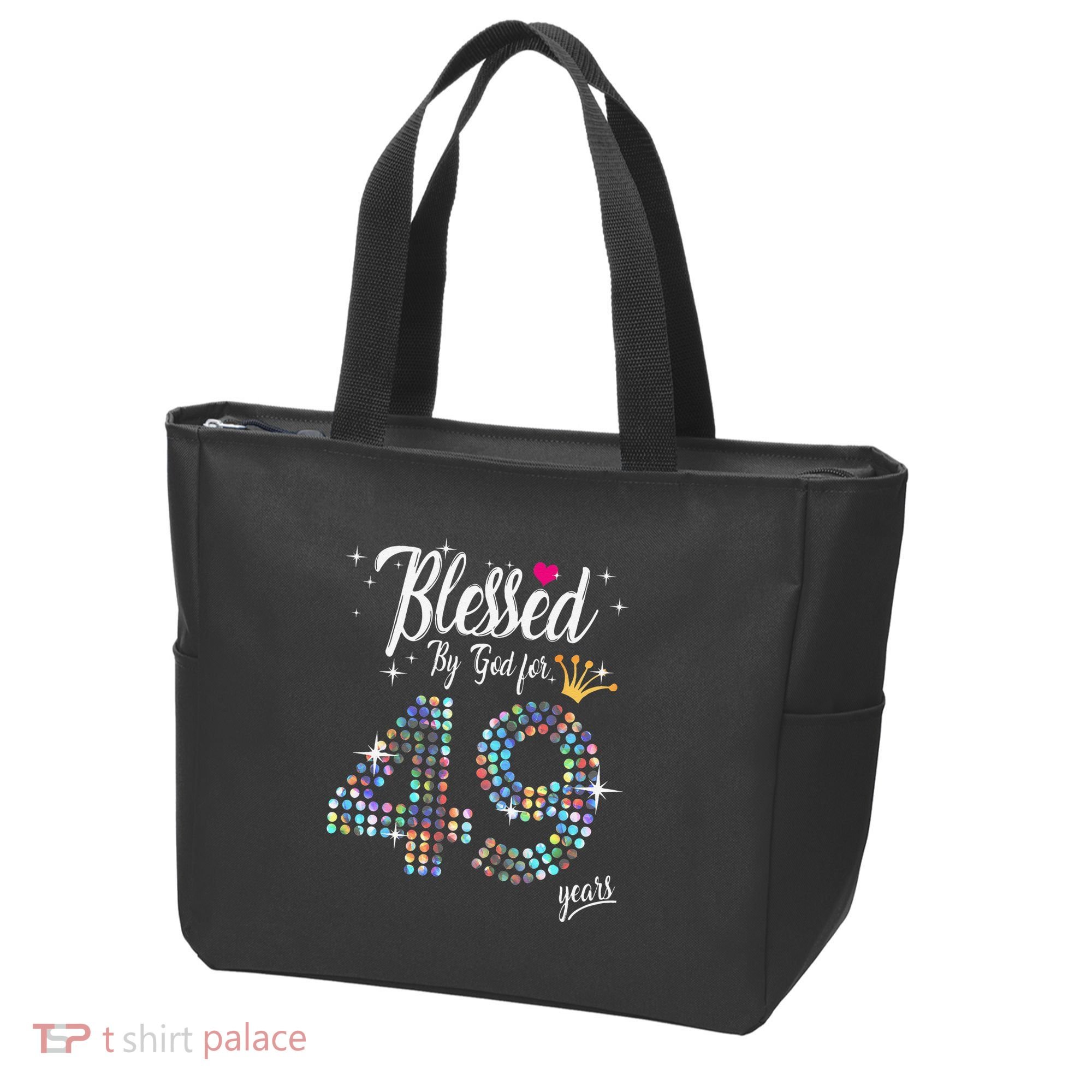 Blessed By God For 49 Years 49th Birthday Anniversary Tote Bag