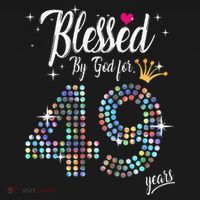 Blessed By God For 49 Years 49th Birthday Anniversary Tote Bag thumb 4