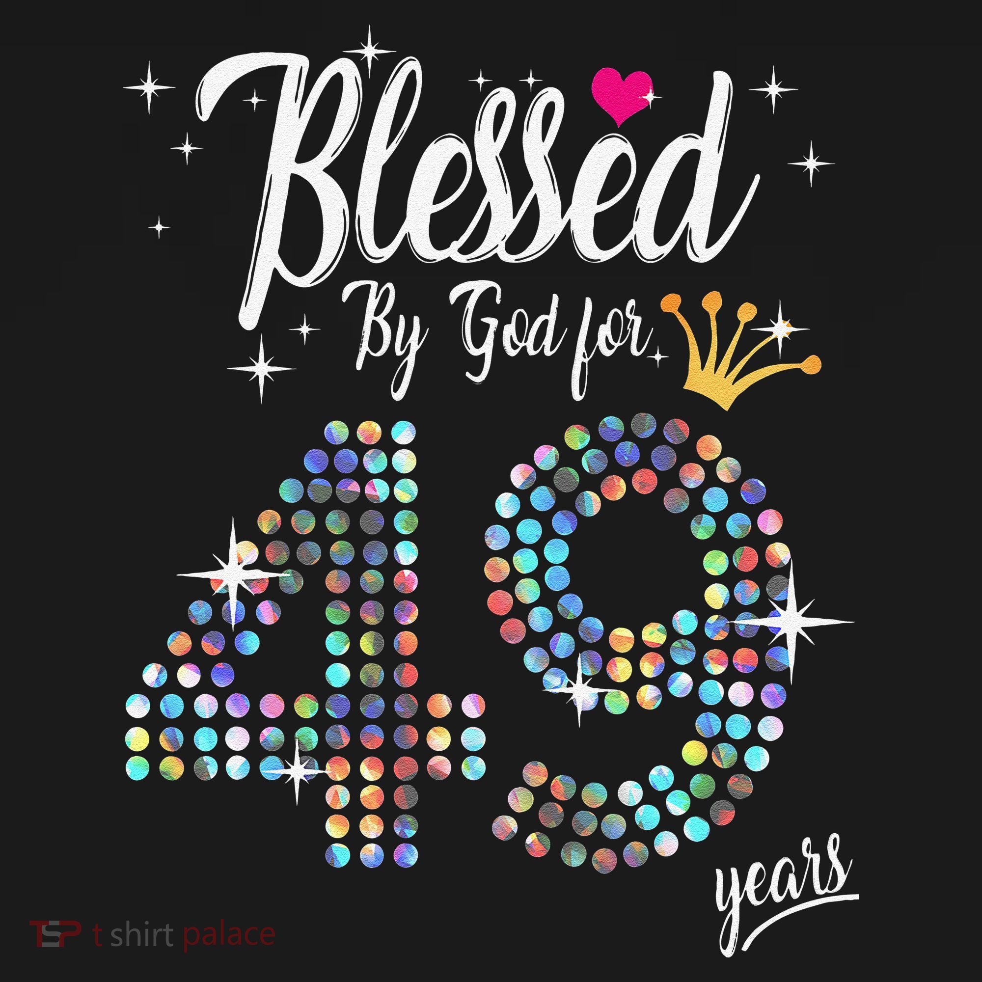 Blessed By God For 49 Years 49th Birthday Anniversary Tote Bag
