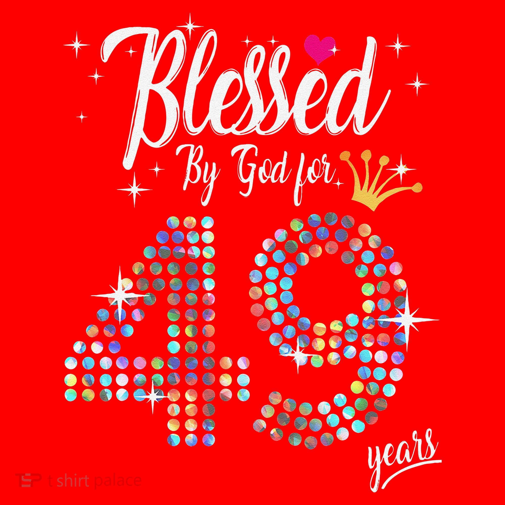 Blessed By God For 49 Years 49th Birthday Anniversary Santa Hat