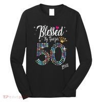 Blessed By God For 50 Years 50th Birthday Anniversary Long Sleeve Shirt thumb 0