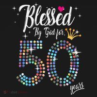 Blessed By God For 50 Years 50th Birthday Anniversary Women's Hoodie thumb 2