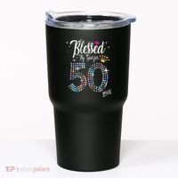 Blessed By God For 50 Years 50th Birthday Anniversary Tumbler thumb 0