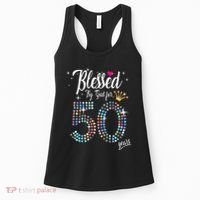 Blessed By God For 50 Years 50th Birthday Anniversary Women's Tank Top thumb 0