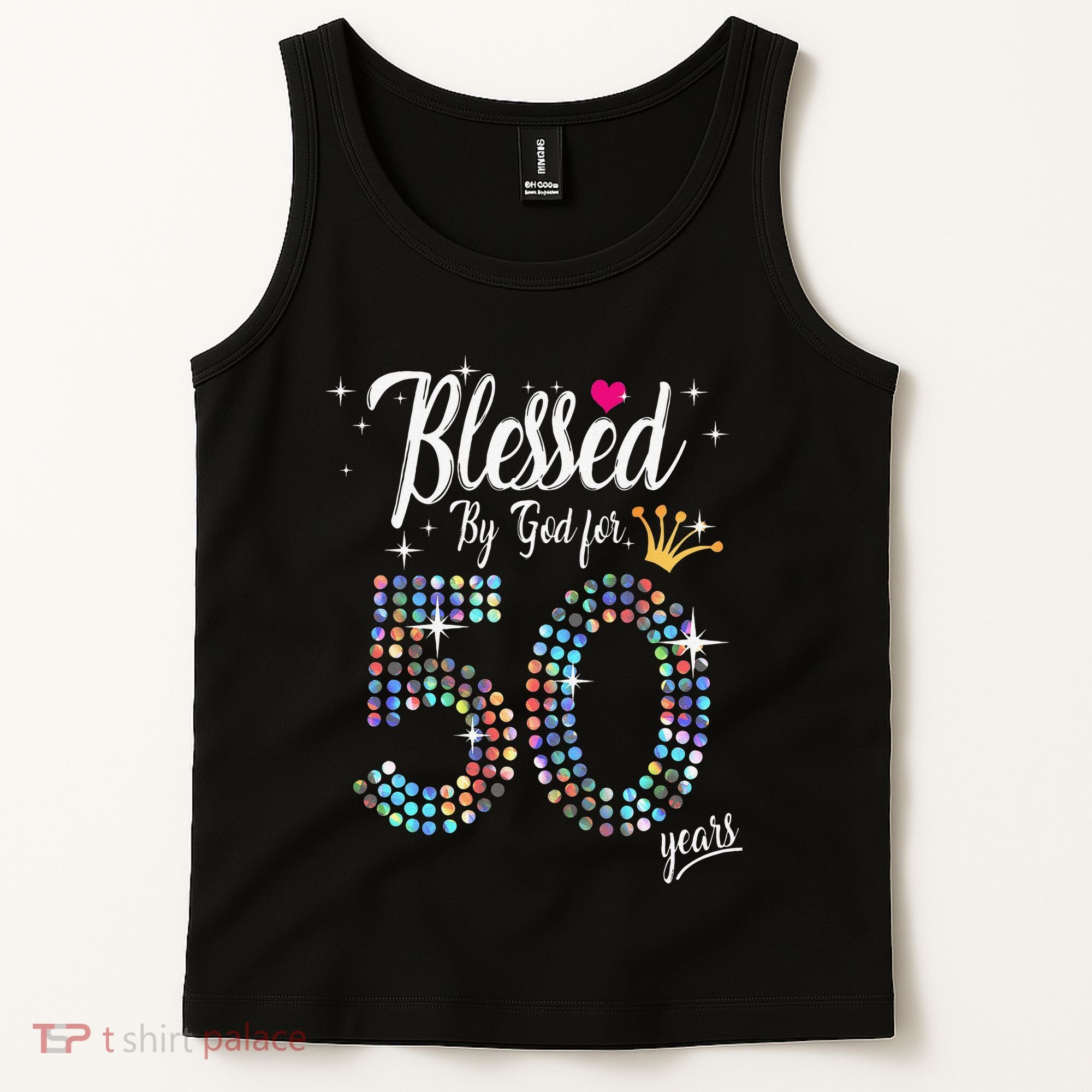 Blessed By God For 50 Years 50th Birthday Anniversary Tank Top