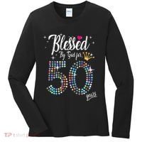Blessed By God For 50 Years 50th Birthday Anniversary Women's Long Sleeve Shirt thumb 0