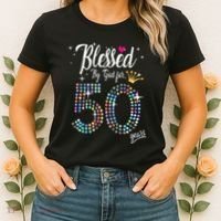 Blessed By God For 50 Years 50th Birthday Anniversary Women's T-Shirt thumb 2