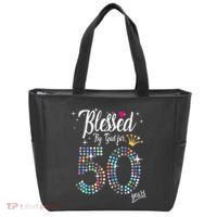 Blessed By God For 50 Years 50th Birthday Anniversary Tote Bag thumb 0