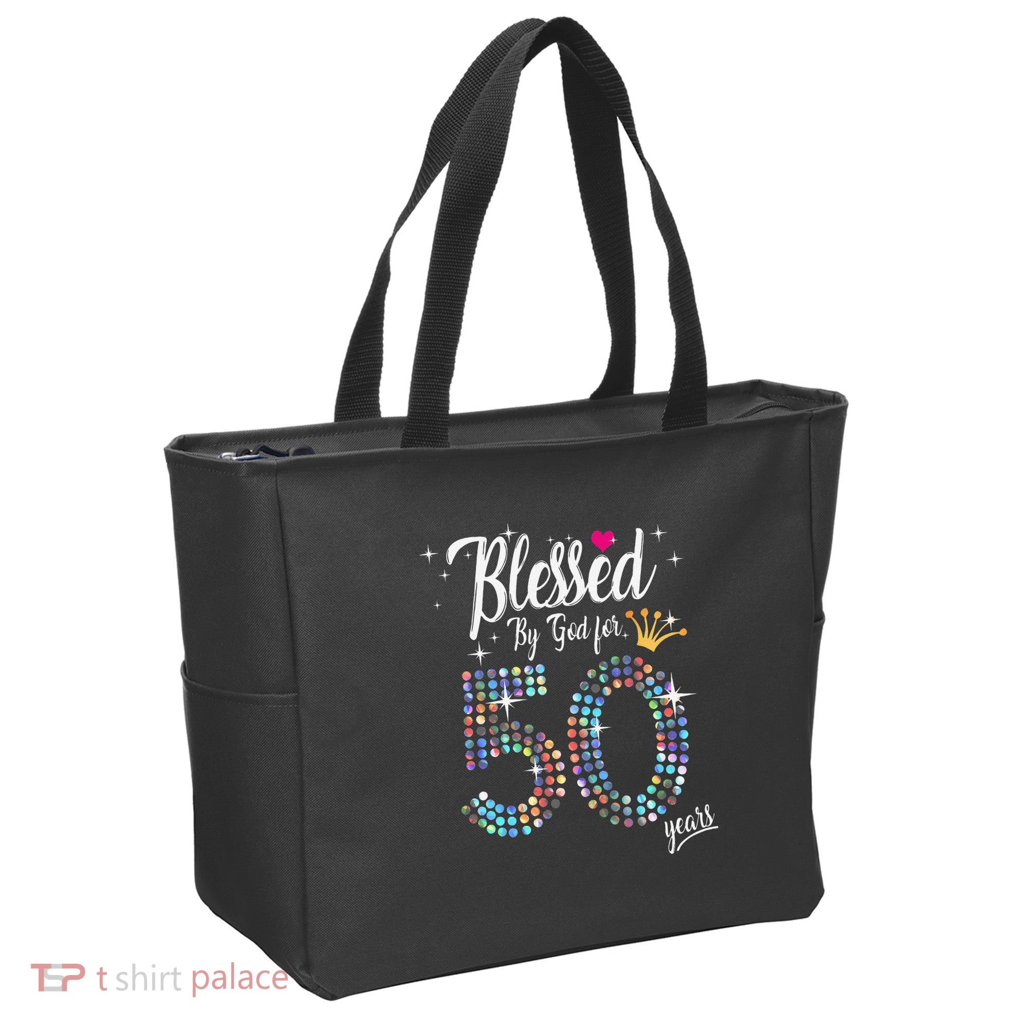 Blessed By God For 50 Years 50th Birthday Anniversary Tote Bag