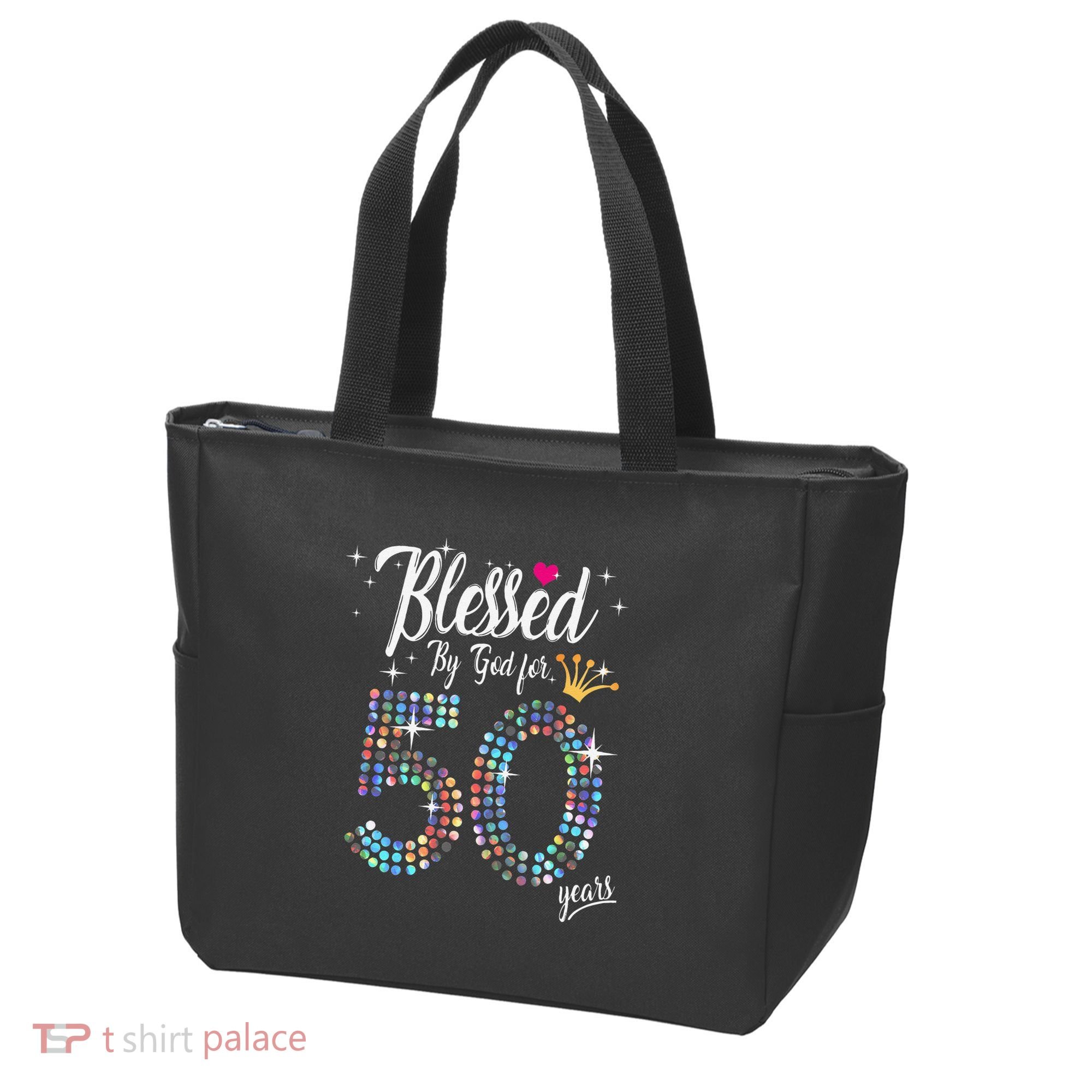 Blessed By God For 50 Years 50th Birthday Anniversary Tote Bag